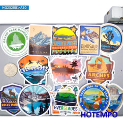 50PCS World Travel Stickers Climbing Camping Hiking Outdoor Adventure Decals for DIY Phone Laptop Luggage Motorcycle Car Sticker (ONLINE ORDER ONLY)