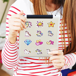 10/30/50PCS Kawaii Love Unicorn PVC Sticker Aesthetic DIY Korean Decoration Scrapbooking Hand Accounting Supplies for Kids (Online Order Only)