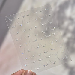 Mini Love Heart Arc Curved Line French Style Minimalist Colourful Self-adhesive Nail Art Decorations Stickers Manicure Decals (Online Order Only)