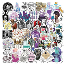 Gothic Witch Crystal Stickers: Skateboard, Laptop, Motorcycle, Luggage, Car Decals (10/30/50/100PCS) (ONLINE ORDER ONLY)