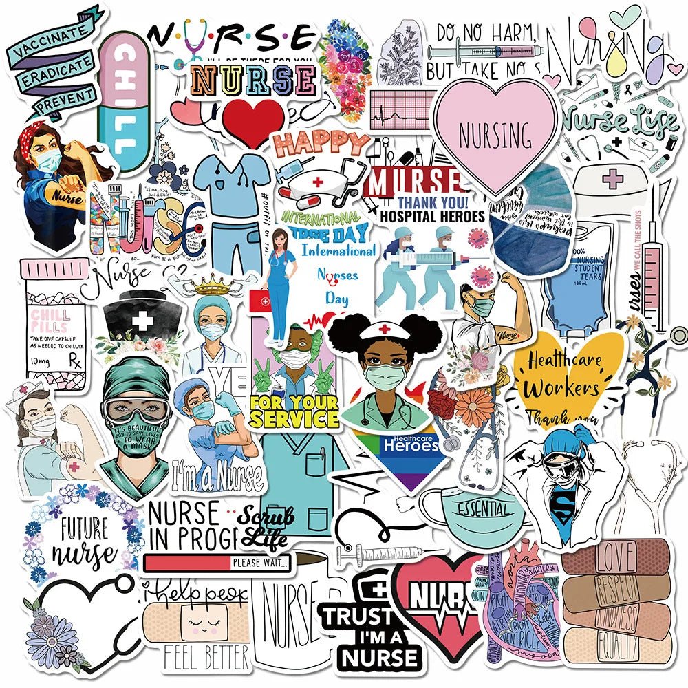 10/50/100Pcs/set Doctor Nurse TV Show Scrapbooking Stickers Decal for For Guitar Laptop Luggage Car Fridge Graffiti Sticker (ONLINE ORDER ONLY)