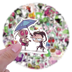 10/30/50/110PCS Invader Zim Stickers Funny Cartoon Kids Toys DIY Luggage Laptop Guitar Car Bike Skatboard Decals Movie Sticker (ONLINE ORDER ONLY)