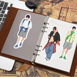 50PCS Boy Wear Fashion Man Stickers Pack DIY Skateboard Motorcycle Suitcase Stationery Stickers Phone Laptop Toy (Online Order Only)