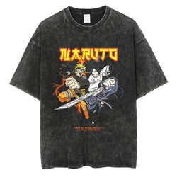 Naruto Rock Lee Streetwear T Shirt Vintage Washed Black (ONLINE ORDER ONLY)
