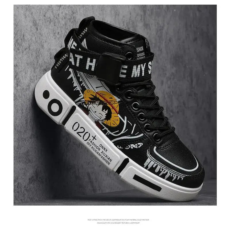 One Piece Luffy High Top Shoes Zoro Anime Sneakers (ONLINE ORDER ONLY)