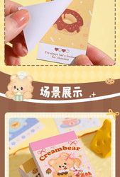 50piece/book Retro Cute Cream Bear Sticker for Phone Camera Journal Postcard DIY Kawaii Decoration Sticker Gift (ONLINE ORDER ONLY)