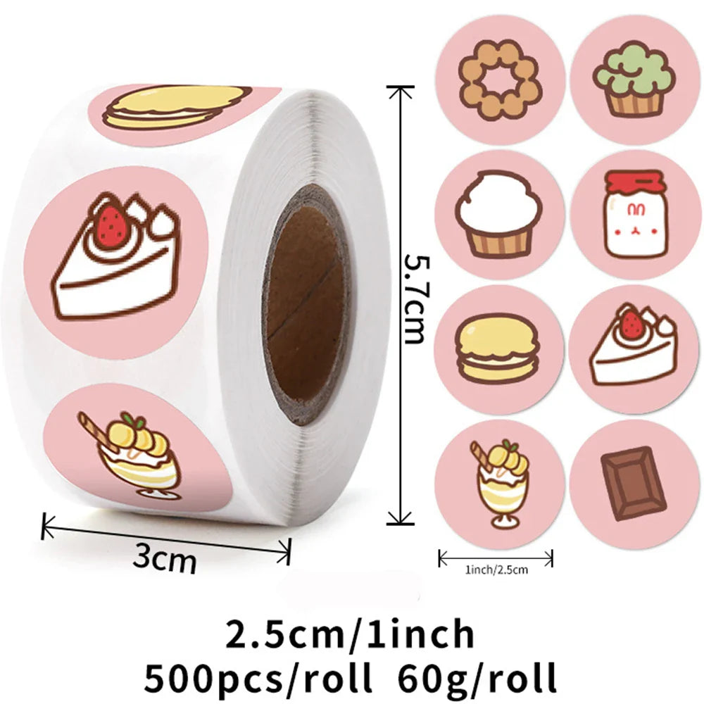 500pcs/roll Animal Cartoon Stickers Kids Toy Stickers Various Cute Design Patterns School Teacher Reward Stationery Stickers (ONLINE ORDER ONLY)