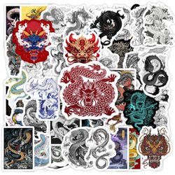 Chinese Dragon Stickers Cool Art Game Aesthetic DIY Toy Gift Graffiti Decal for Phone Luggage Laptop Scrapbook Waterproof (ONLINE ORDER ONLY)