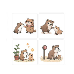 100-500pcs Cute Animals Stickers for Kids Kindergarten School Encouragement Students Games Toy Reward Laptops Labels Sticker (ONLINE ORDER ONLY)