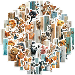 50PCS The Animal At The Door Stickers Aesthetic PVC Children Decoration Sticker For Sketchbook Scrapbook  Kids Classic Toys (Online Order Only)