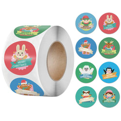 100-500pcs Christmas Stickers Thank You Sticker For Seal Label Scrapbooking Christmas Decoration Sticker Stationery Paper (ONLINE ORDER ONLY)