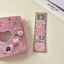 Korean ins Cute Punk Rock Bunny Stickers Hand Account Idol Card DIY Material Decorative Sticker Personalized Kawaii Stationery (Online Order Only)