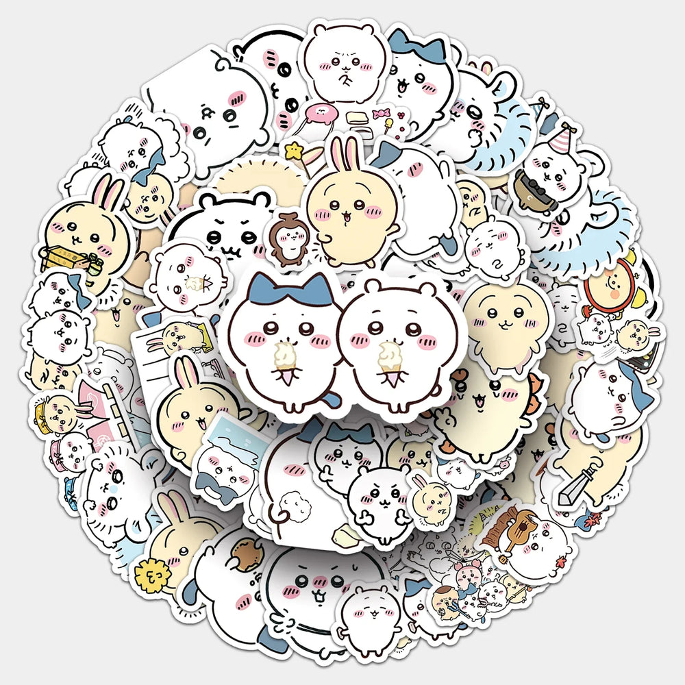 50Pcs Cute Cartoon Waterproof Vinyl Stickers for Skateboard Snowboard (Online Order Only)