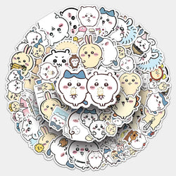 50Pcs Cute Cartoon Waterproof Vinyl Stickers for Skateboard Snowboard (Online Order Only)