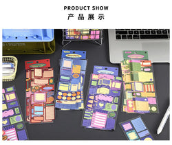 6pcs/lot Inspiration Records Series Writable Sticker Diary Scrapbooking Collage Sticky Note Decoration Sticker Kawaii Stationery (Online Order Only)