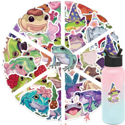 50PCS Cute Silly Frog Stickers Skateboard Waterproof Scrapbook Decal Cartoon Laptop Cartoon Notebook Luggage Graffiti Sticker ﻿ (ONLINE ORDER ONLY)