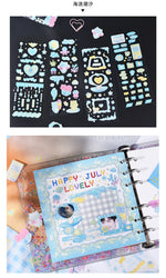 4pcs/set Sweet Cool Bear Call Series Scrapbooking Sticker Korean ins Hand Account Idol Card DIY Deco Material Sticker Stationery (ONLINE ORDER ONLY)