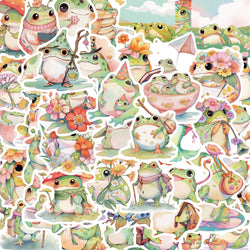 Cute Cartoon Frog Stickers for Laptop, Luggage, Skateboard - 10/30/50PCS (ONLINE ORDER ONLY)