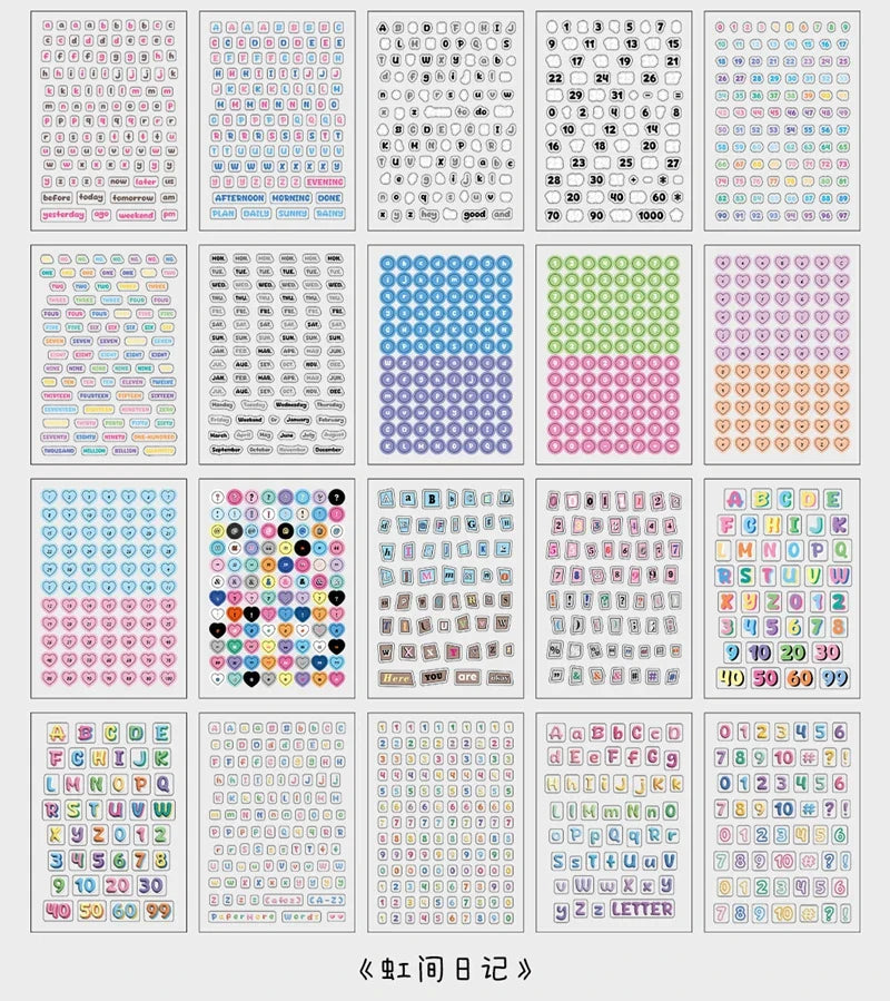 20Pages/piece Korean Ins Starlight Dot Series Decorative Stickers Phone Case Laptop DIY Idol Photocard Kawaii Journal Sticker (Online Order Only)