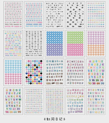 20Pages/piece Korean Ins Starlight Dot Series Decorative Stickers Phone Case Laptop DIY Idol Photocard Kawaii Journal Sticker (Online Order Only)