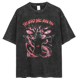 Naruto Rock Lee Streetwear T Shirt Vintage Washed Black (ONLINE ORDER ONLY)