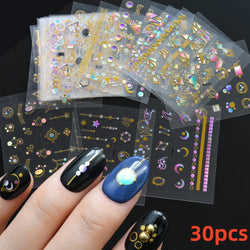 30pcs 3D Daisy Design Nail Art Sticker Set Acrylic Sanding Colorful Floral Decals Self-Adhesive Nail Art Supplies DIY Manicure * (ONLINE ORDER ONLY)