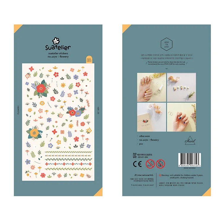 Korean Import Original Suatelier Daily Stickers Scrapbooking Diy Journal Stationery Sticker Children Decor Art Supply (Online Order Only)