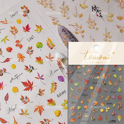 Pink Flower Hot Stamping Silver Leaves Branch Wicker Willow Plant Chic Adhesive Nail Art Decorations Stickers Manicure Decals (Online Order Only)