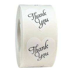 500pcs/roll Heart Stickers Thank You Stickers For Business Merci Packaging Stickers Rolling Love For Packaging Decoration (ONLINE ORDER ONLY)