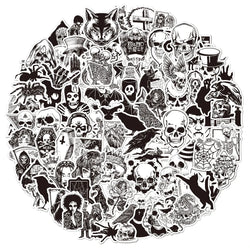 Gothic Graffiti Stickers: 10/30/50/100PCS Waterproof for Car, Motorcycle, Luggage, Guitar, Skateboard (Online Order Only)
