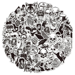 Gothic Graffiti Stickers: 10/30/50/100PCS Waterproof for Car, Motorcycle, Luggage, Guitar, Skateboard (Online Order Only)