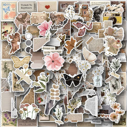 Retro Flower Butterfly Stickers: Laptop, Phone, Luggage, Scrapbook, Car Decals (ONLINE ORDER ONLY)