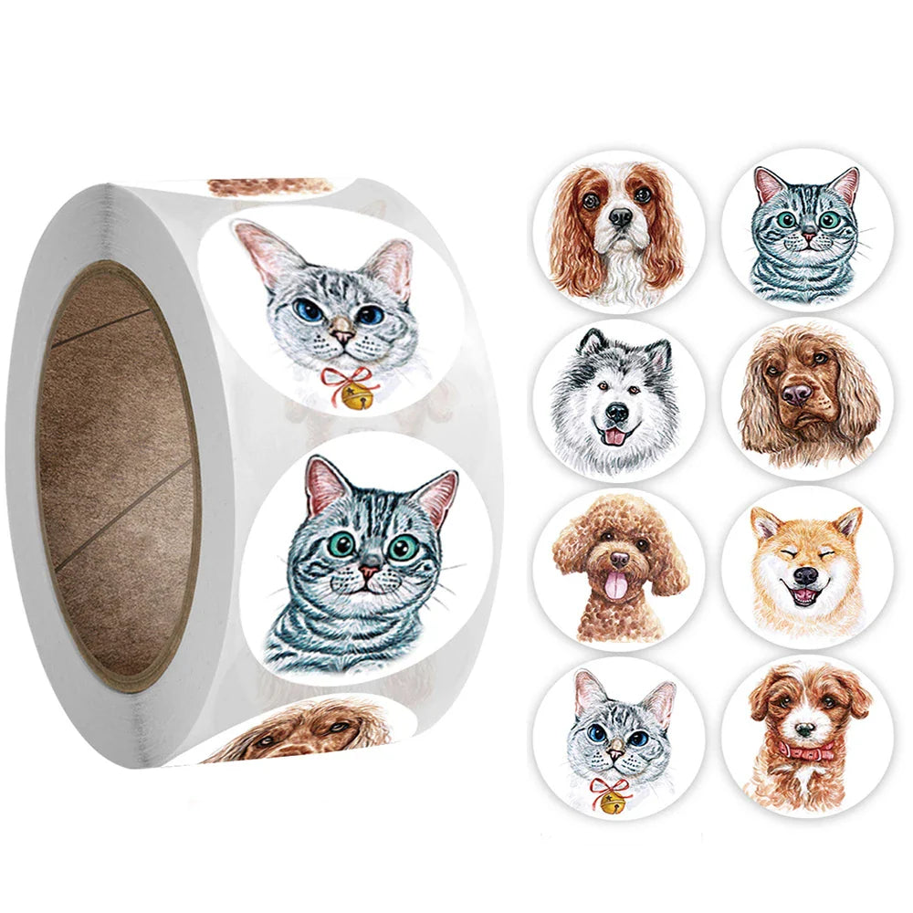 100-500pcs 1inch Round Cartoon Toys Animal stickers for kids Teacher Reward Encourage Sticker Office Stationery for children (ONLINE ORDER ONLY)