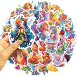 10/30/50PCS Cartoon Flower Fairy PVC Sticker Aesthetic DIY Korean Stationery Decoration Scrapbooking School Supplies for Kids (ONLINE ORDER ONLY)