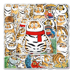 Cartoon Tiger Stickers Waterproof DIY Suitcase Phone Skateboard Decals Kids Toys (Online Order Only)