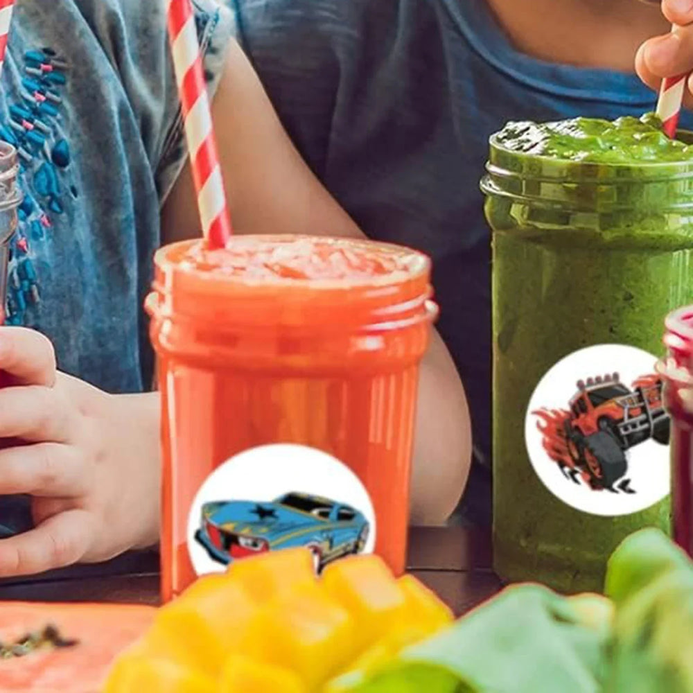 100-500pcs Car Toy Cars and Vehicles Shaped Sticker Decoration Gift Box Sticker Label Stationery Sticker 2.5cm/1inch (ONLINE ORDER ONLY)