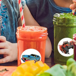 100-500pcs Car Toy Cars and Vehicles Shaped Sticker Decoration Gift Box Sticker Label Stationery Sticker 2.5cm/1inch (ONLINE ORDER ONLY)