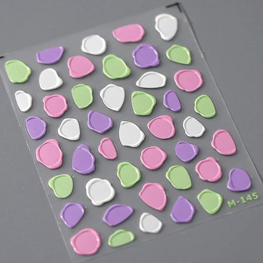 Shiny Colorful Color Block Fragment Square Fragment Grid Rhombus 3D Self Adhesive Nail Art Stickers Rhinestone Manicure Decals (Online Order Only)