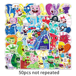 10/30/50pcs Cartoon Happy Tree Friends Stickers Laptop Bike Travel Luggage  Funny Graffiit Sticker Decals for Kids Toy Wholesale (ONLINE ORDER ONLY)