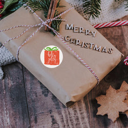 100-500pcs Christmas Gift Decorative Stickers 1 Inch Round Thank You Labels Handmade Candy Biscuits Packaging Christmas Sticker (ONLINE ORDER ONLY)