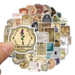 10/30/50pcs Funny Vintage Potion Label Graffiti Stickers Poster Skateboard Laptop Motorcycle Car Phone Waterproof Sticker Toy (ONLINE ORDER ONLY)