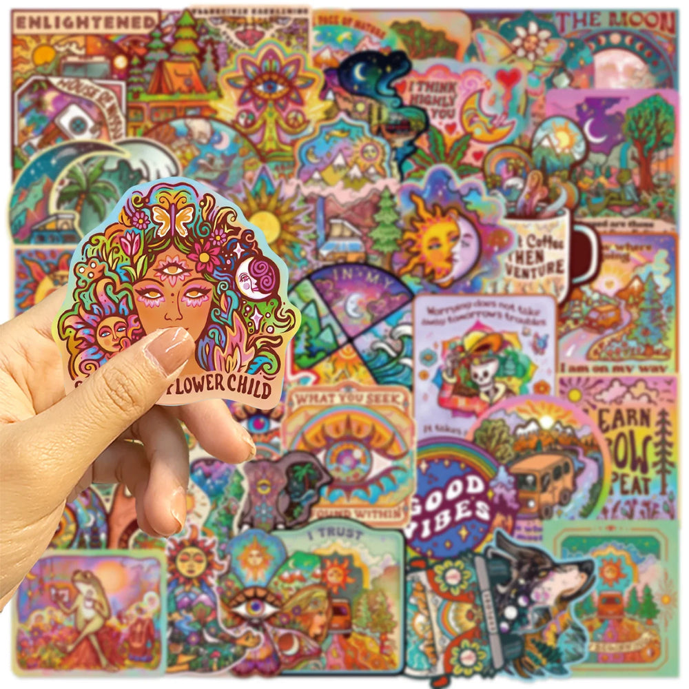50PCS Fun Camping Adventure Stickers Aesthetic DIY Decals Skateboard Phone Laptop Suitcase Decorative Sticker (ONLINE ORDER ONLY)