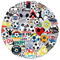 Football Stickers Vinyl Decal for Luggage, Water Bottle, Helmet, Scrapbook, Motorcycle, Bicycle, Car (ONLINE ORDER ONLY)