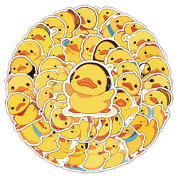 10/30/50PCS Little Yellow Duck Stickers Cute Animal Graffiti Sticker Cartoon Meme DIY Luggage Laptop Phone Guitar Car Sticker (ONLINE ORDER ONLY)