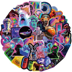 50PCS Cool Punk Art Stickers Aesthetic Laptop Phone Sticker DIY Motorcycle Luggage Car Skateboard Toy (ONLINE ORDER ONLY)