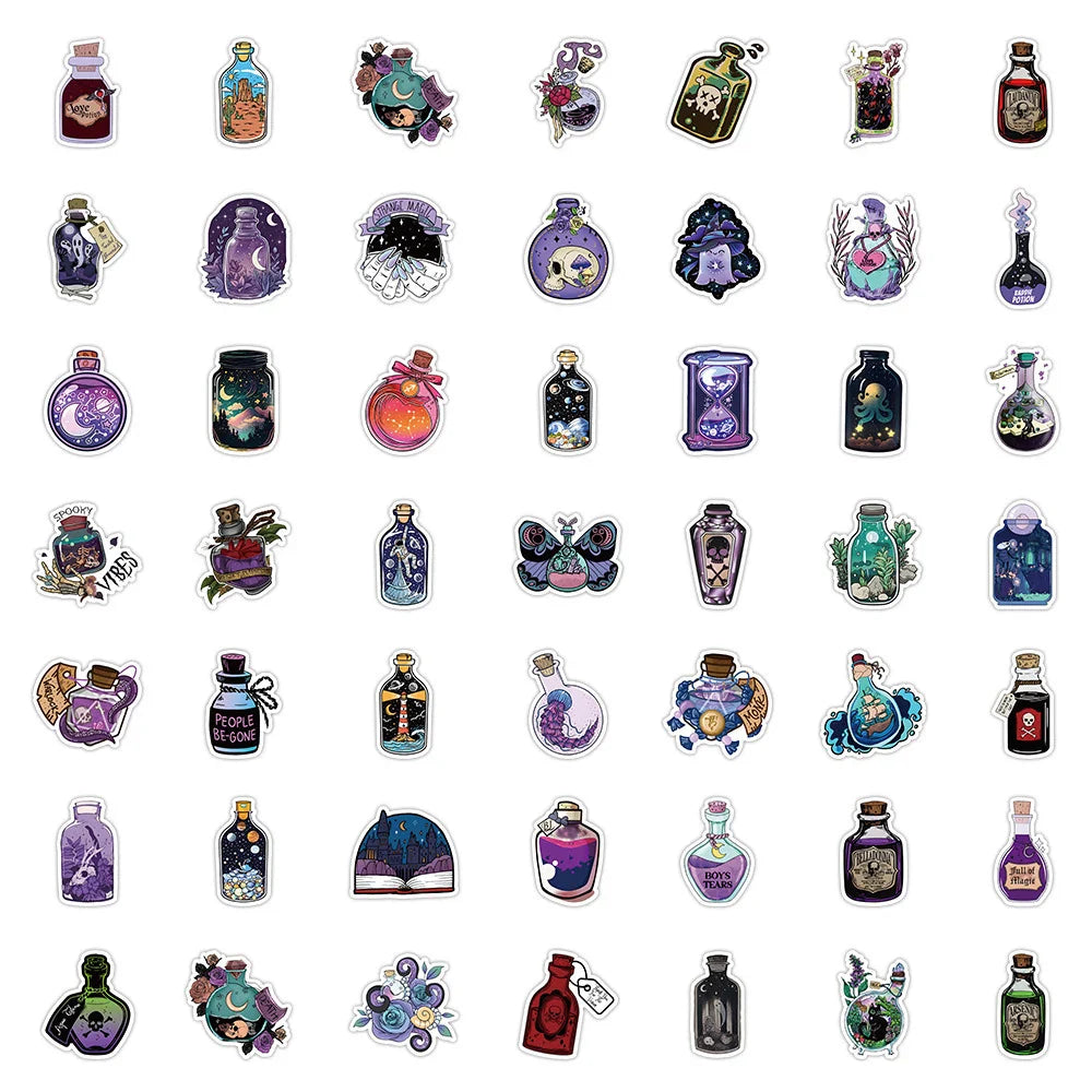 10/30/50pcs Cool Gothic Horror Magic Graffiti Stickers Decals Kids Toys Guitar Laptop Fridge Phone Cartoon Waterproof Sticker (Online Order Only)
