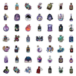 10/30/50pcs Cool Gothic Horror Magic Graffiti Stickers Decals Kids Toys Guitar Laptop Fridge Phone Cartoon Waterproof Sticker (Online Order Only)