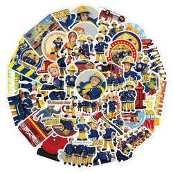 10/30/50PCS Fireman Sam Cartoon Education Stickers For Kids DIY Notebook Phone Laptop Suitcase Stationery Fire Truck Decals Gift (ONLINE ORDER ONLY)