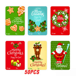 50-250Pcs Christmas Snowman Adhesive Labels Stickers Decoration Paper Scrapbooking Seal Thank You Sticker Stationery Supplies (ONLINE ORDER ONLY)