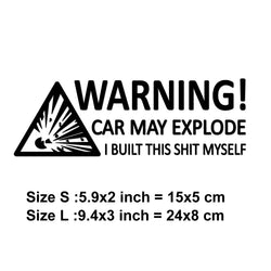 “WARNING! CAR MAY EXPLODE”CREATIVE&FUNNY stickers,high quality sticker for cars trucks motorcycles !For a Unique look! (ONLINE ORDER ONLY)